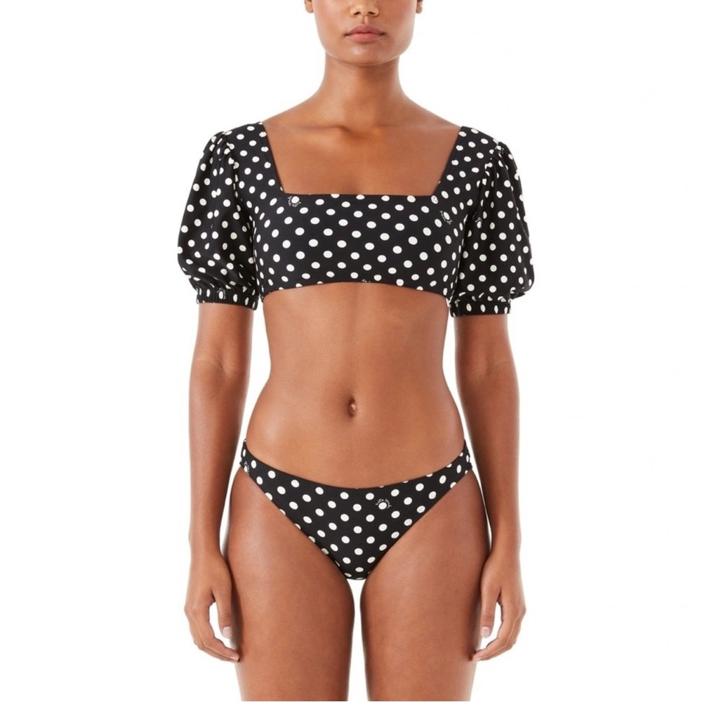 Kate spade New York ♠️ Lia Logo Dot Puff sleeve bathing suit